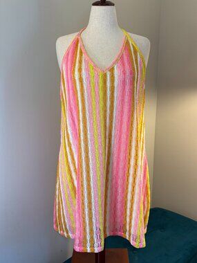 Wild Fable Crochet Cover-Up | Size 1X | Bright Summer Beachwear